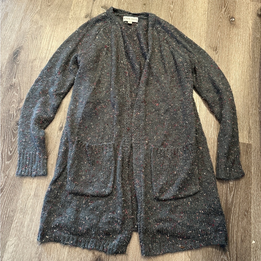 Knox Rose grey and pink cardigan